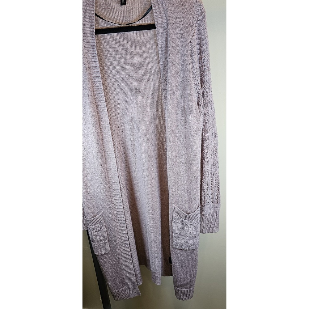 Torrid Acrylic Duster Open Front Stitch Detail Sweater Purple Size 00 ( M/L) - Picture 2 of 11